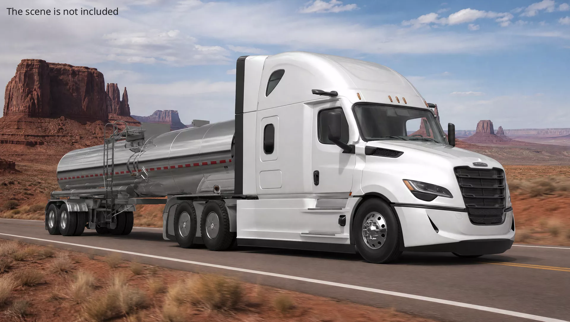 2025 Freightliner Cascadia with Tank Trailer 3D model