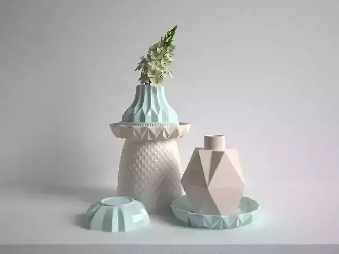 Set of vases 3D model
