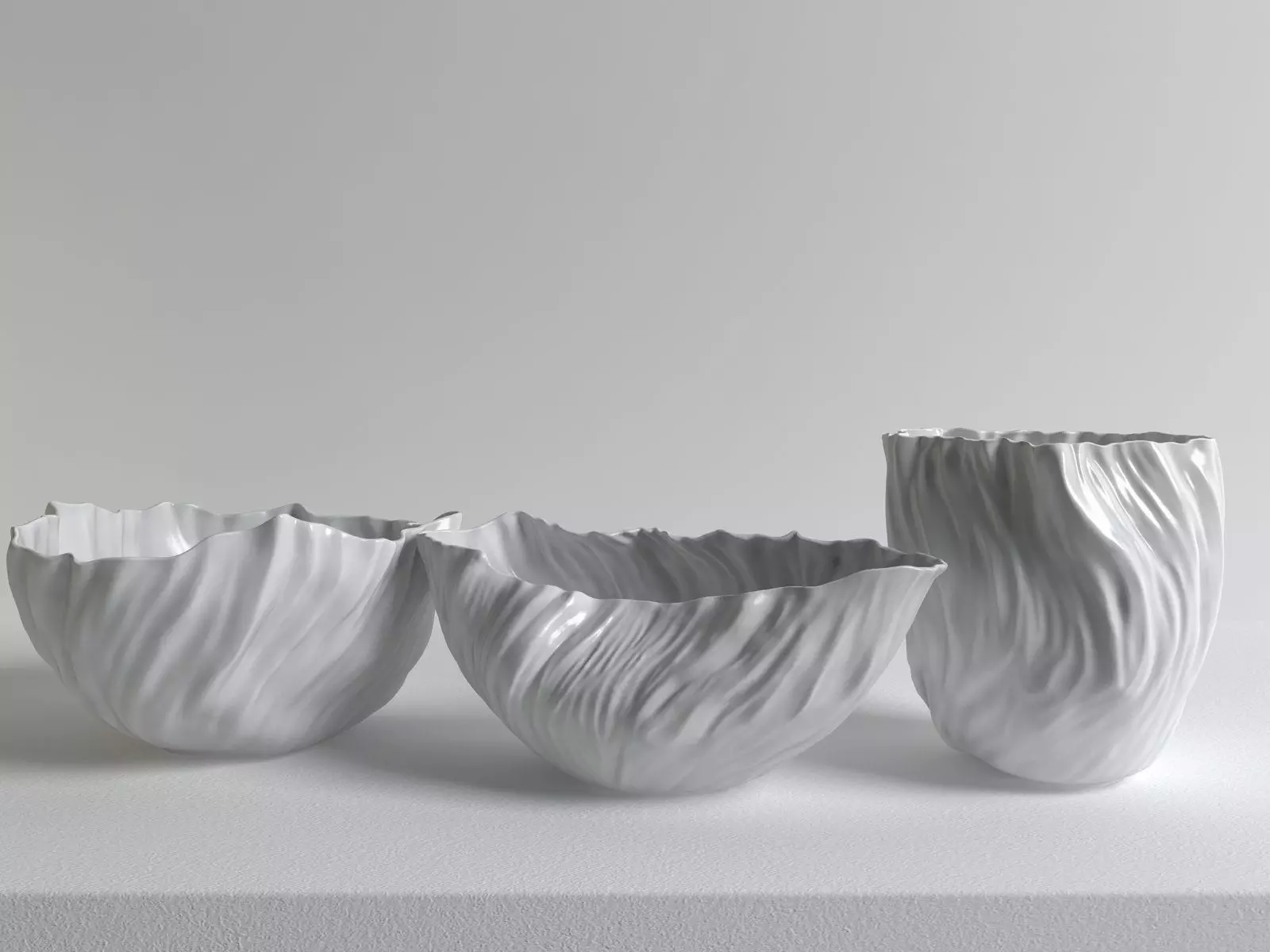 Adelaide three ceramic vases 3D model_2