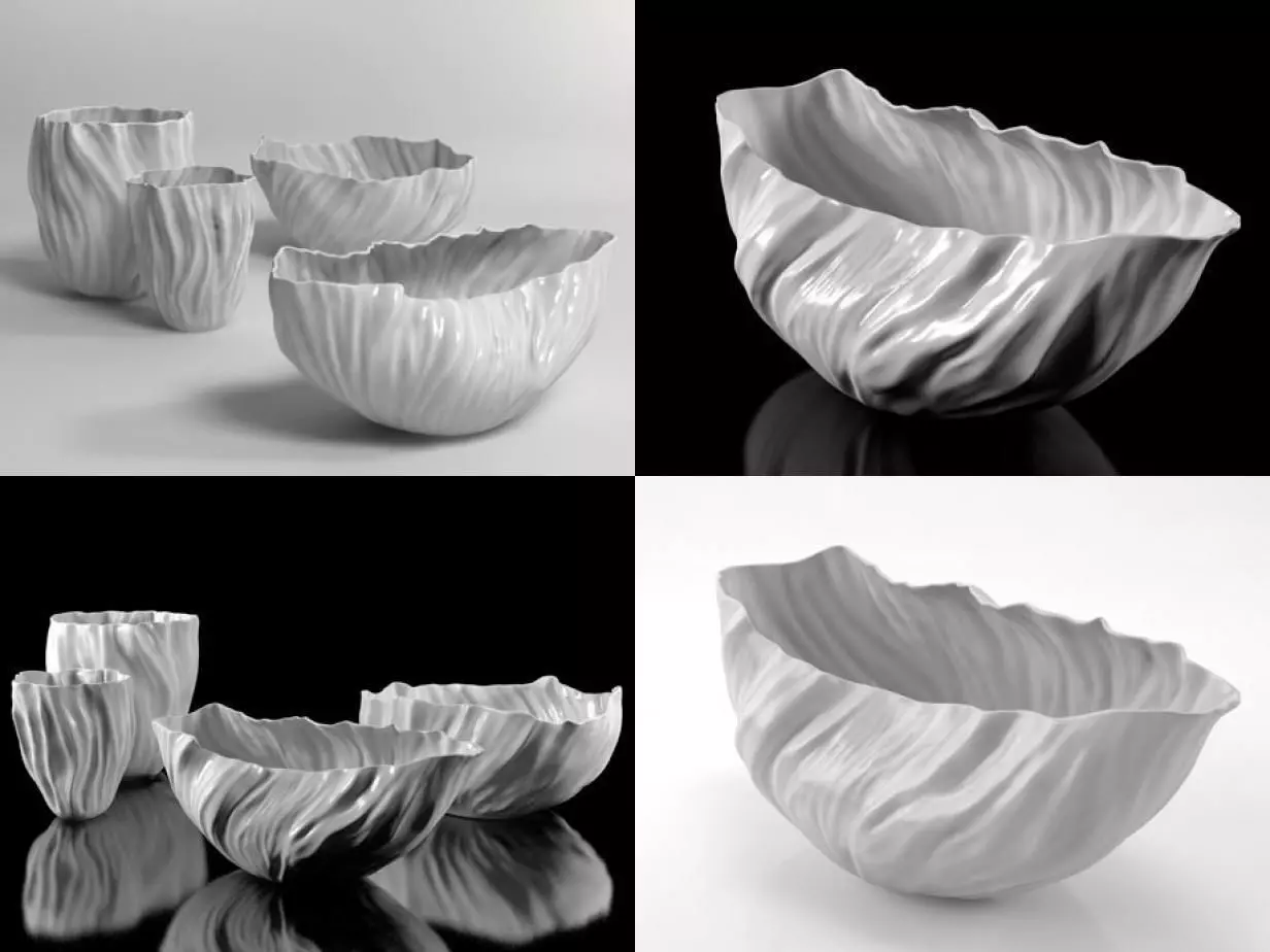 Adelaide three ceramic vases 3D model_4