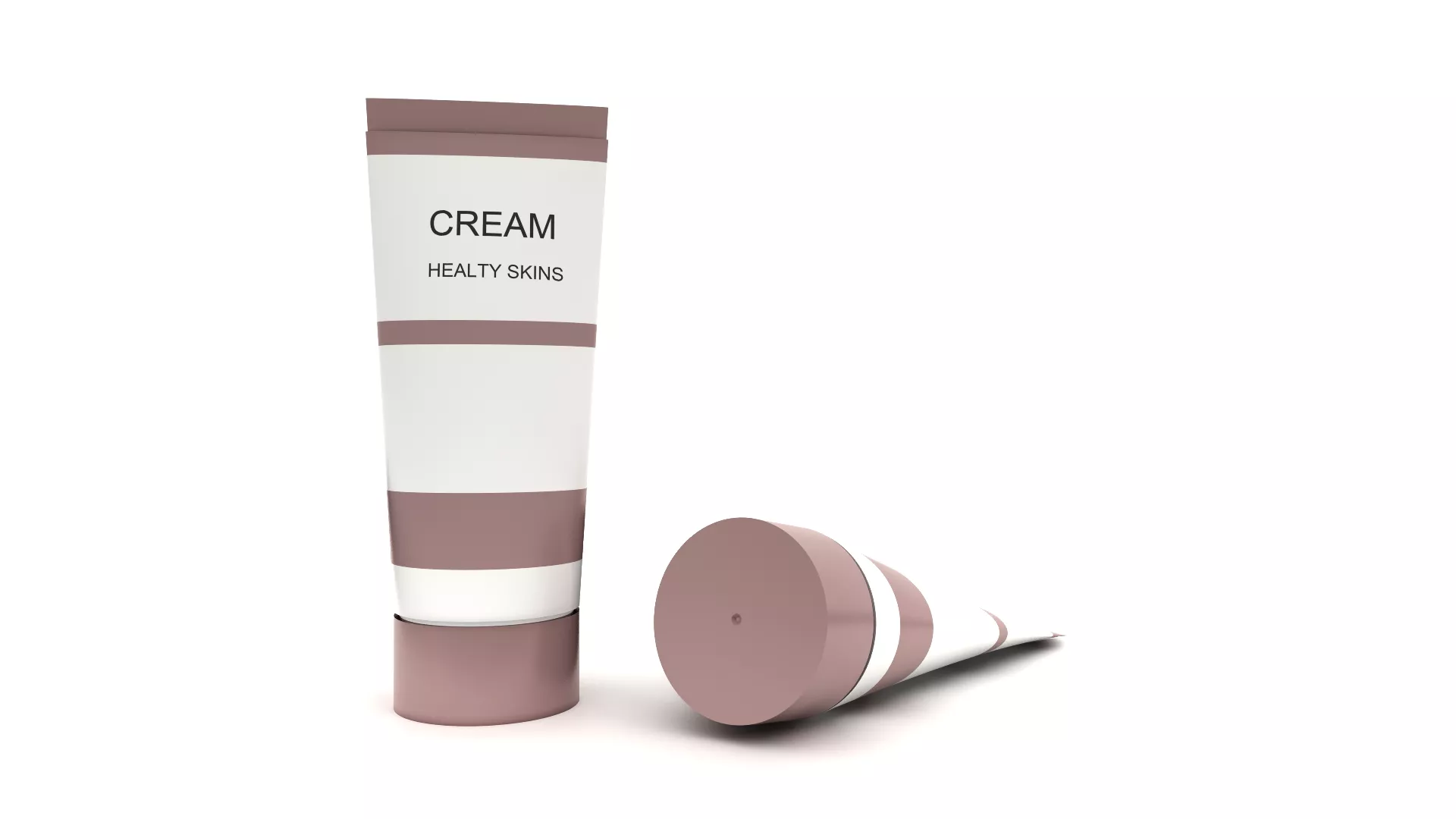 CREAM TUBE 02 Low-poly 3D model