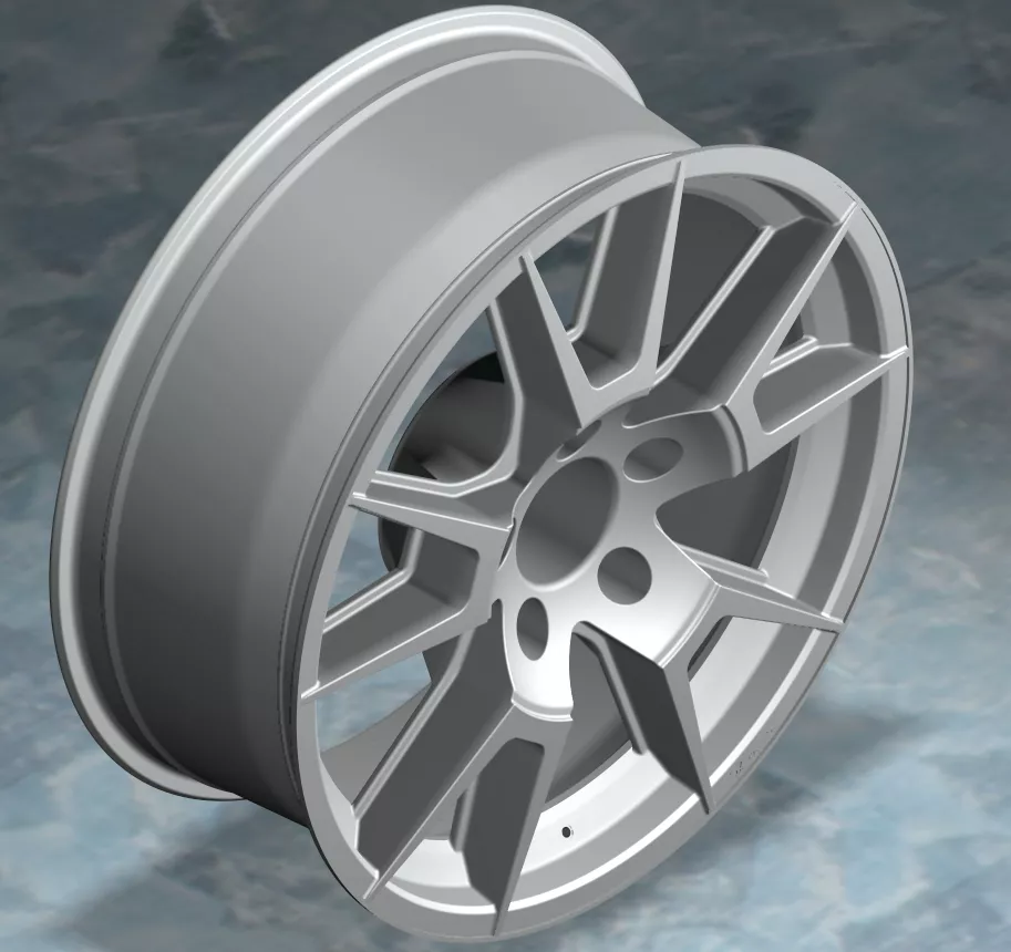 17x7 Mag Wheel 3D Model - Automotive Alloy Rim CAD 3D model
