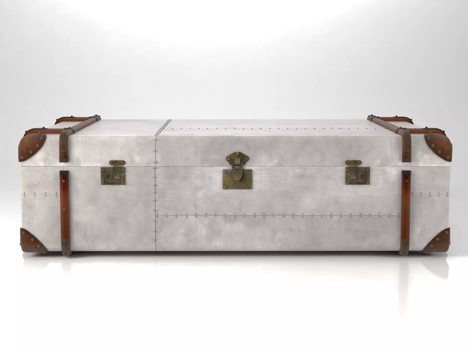Metal Trunk Table 3D model_3