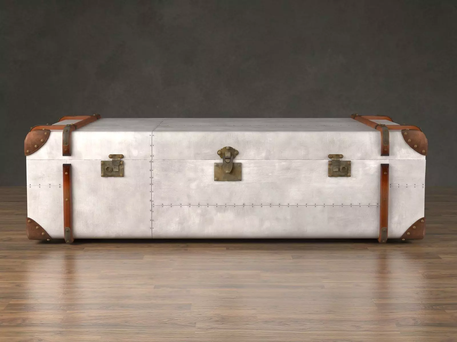 Metal Trunk Table 3D model_1