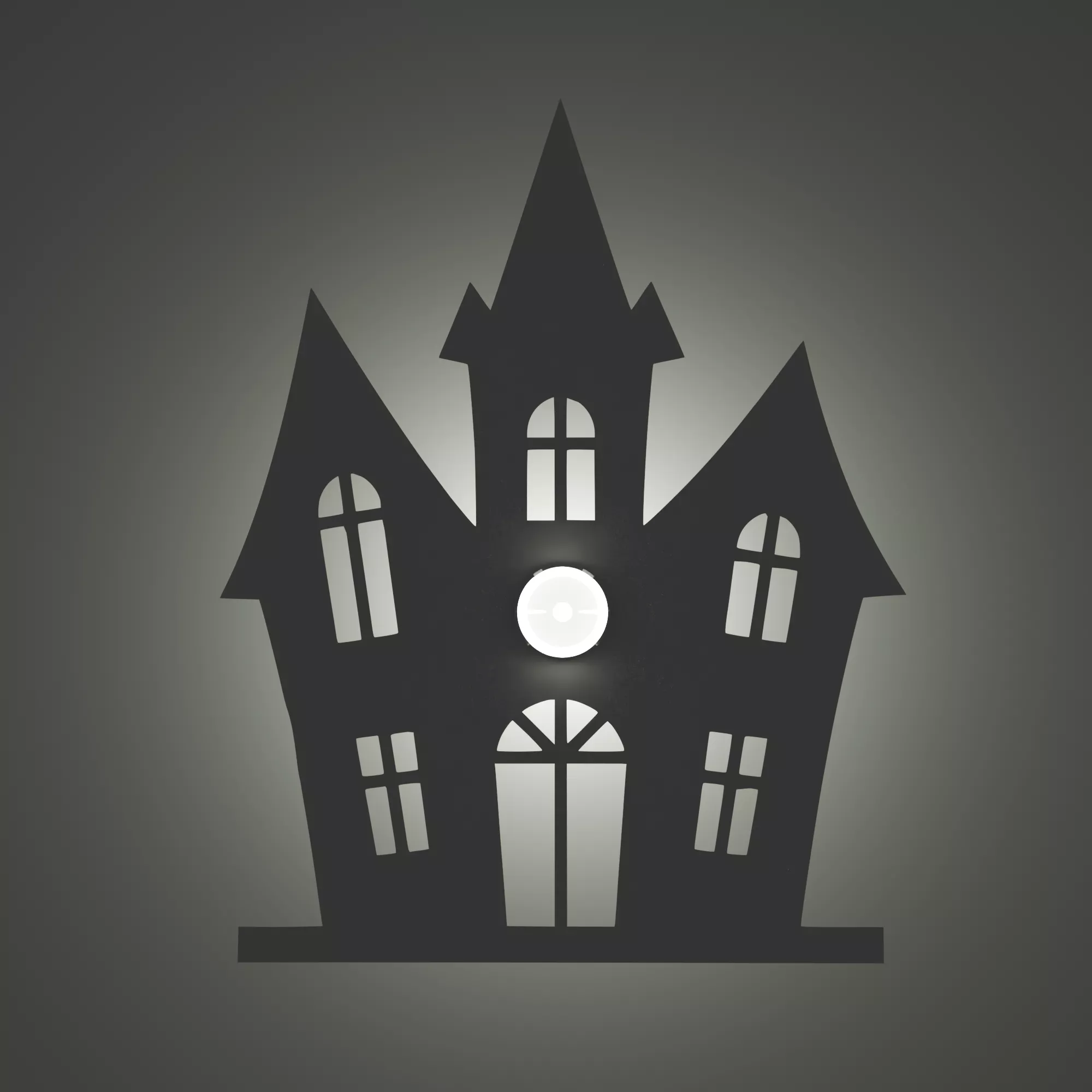 Haunted House Shadow Lamp 3D print model