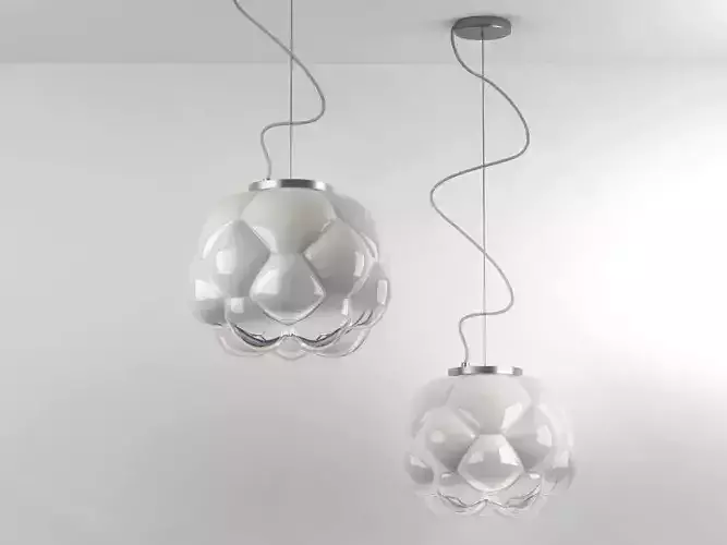 Cloudy pendant light with shade