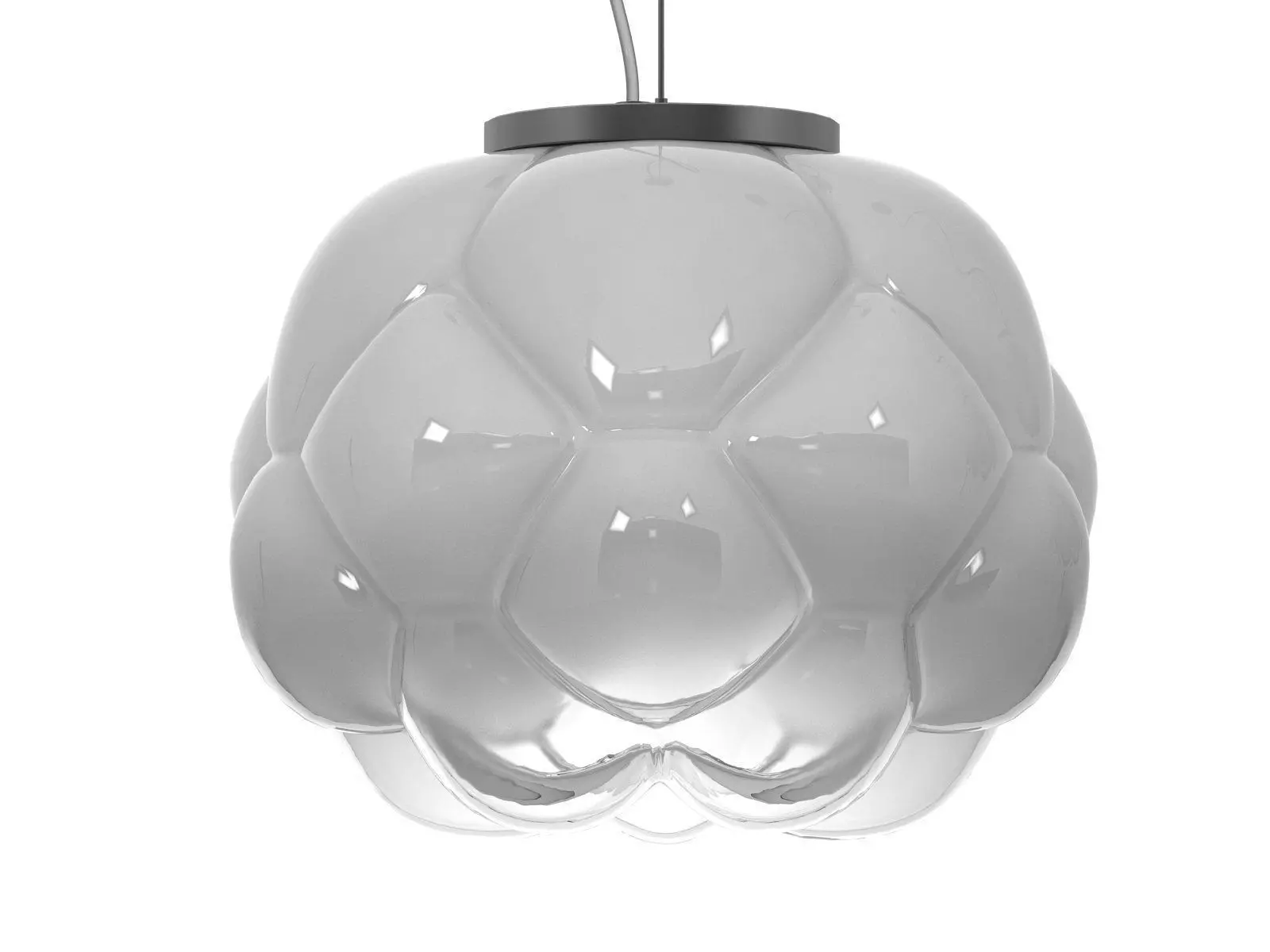 Cloudy pendant light with shade 3D model_3