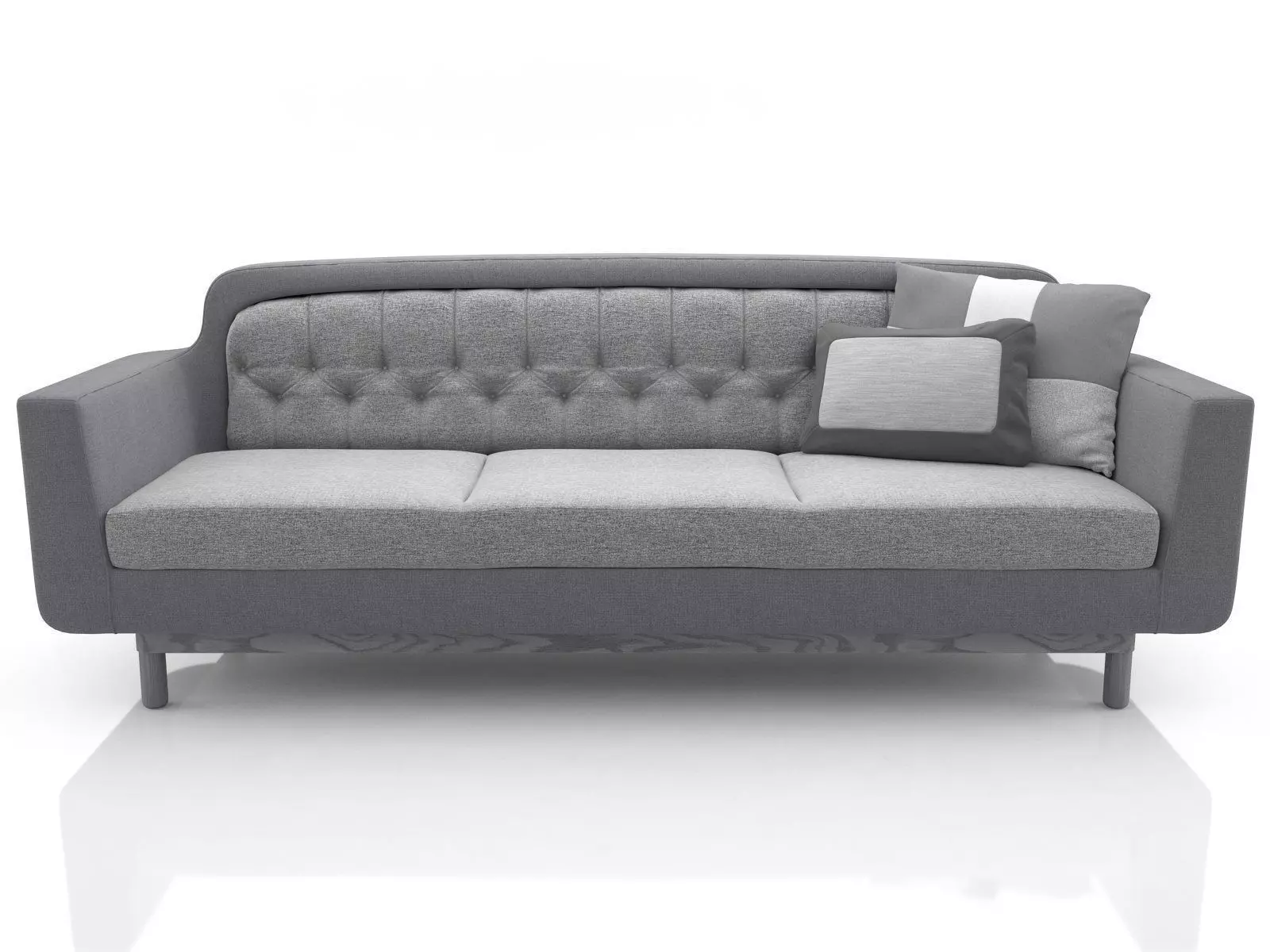 Onkel seater sofa in mustard 3D model_1