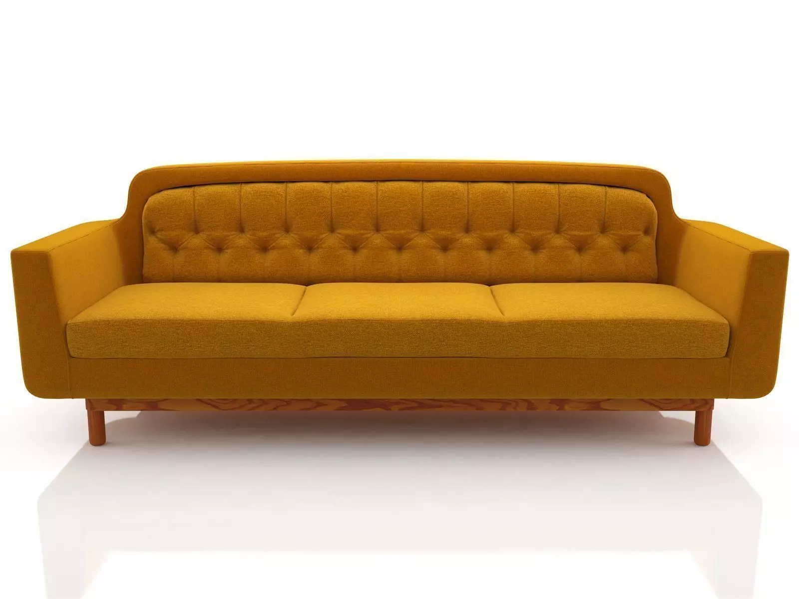 Onkel seater sofa in mustard 3D model_0