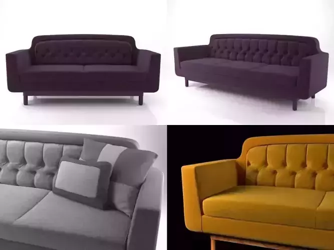 Onkel seater sofa in mustard