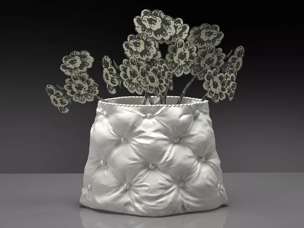 SG Padded Vases 3D model_1