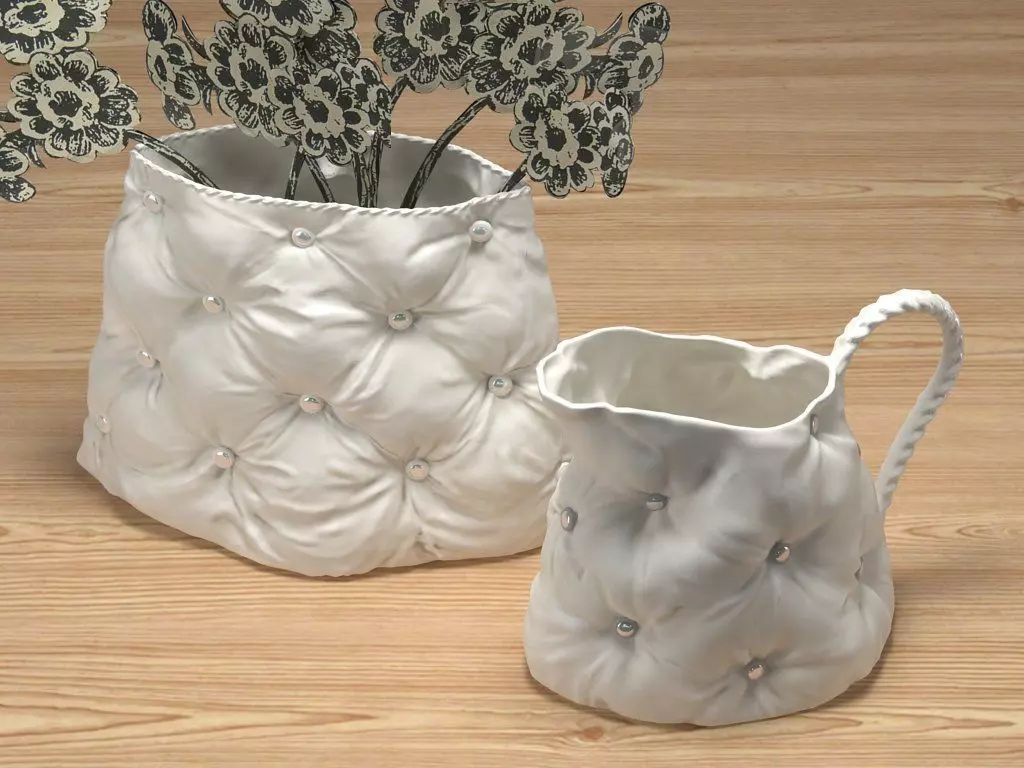 SG Padded Vases 3D model_0