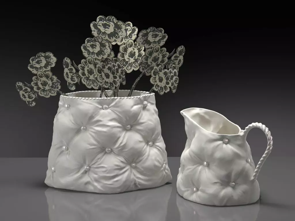 SG Padded Vases 3D model_3