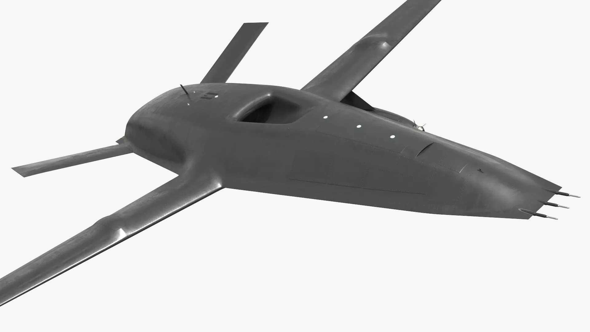 Military Tanker UAV Rigged 3D model