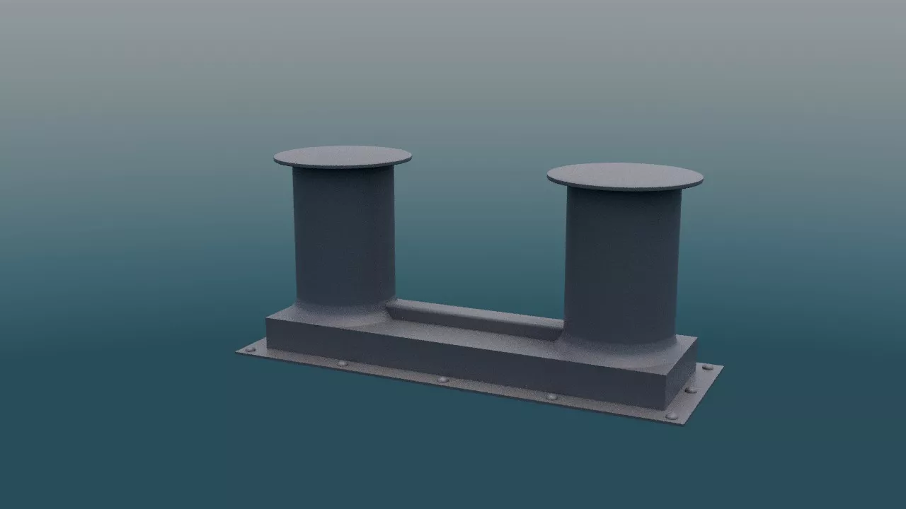 bollard Olympic Titanic well decks Free 3D model