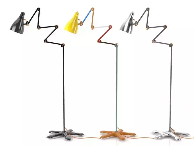 Mirobolite floor lamp with shade