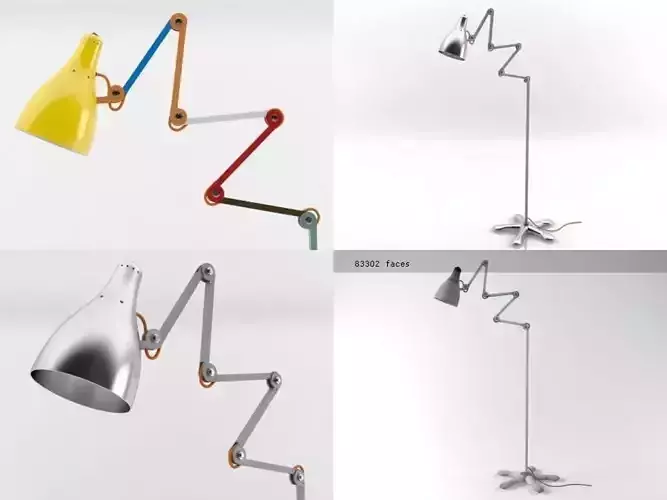 Mirobolite floor lamp with shade