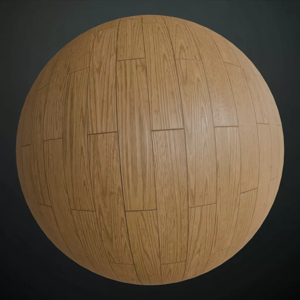 Ash Wood Plank Light Oak PBR Material Seamless Texture