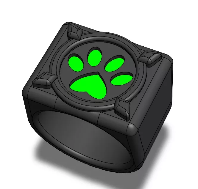 Cat Noir Ring from Miraculous 3D print model