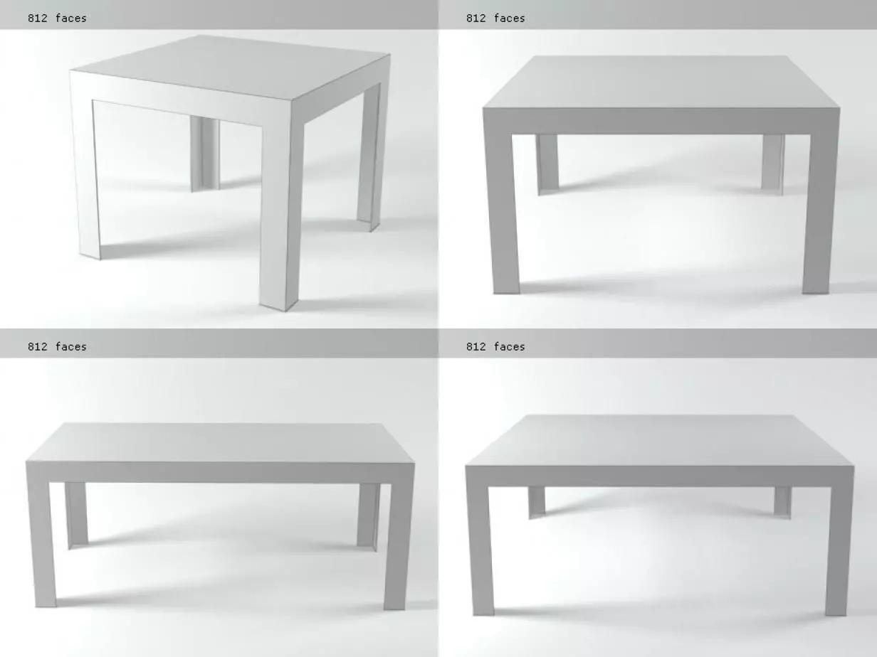 Atlantis table with different heights 3D model_2