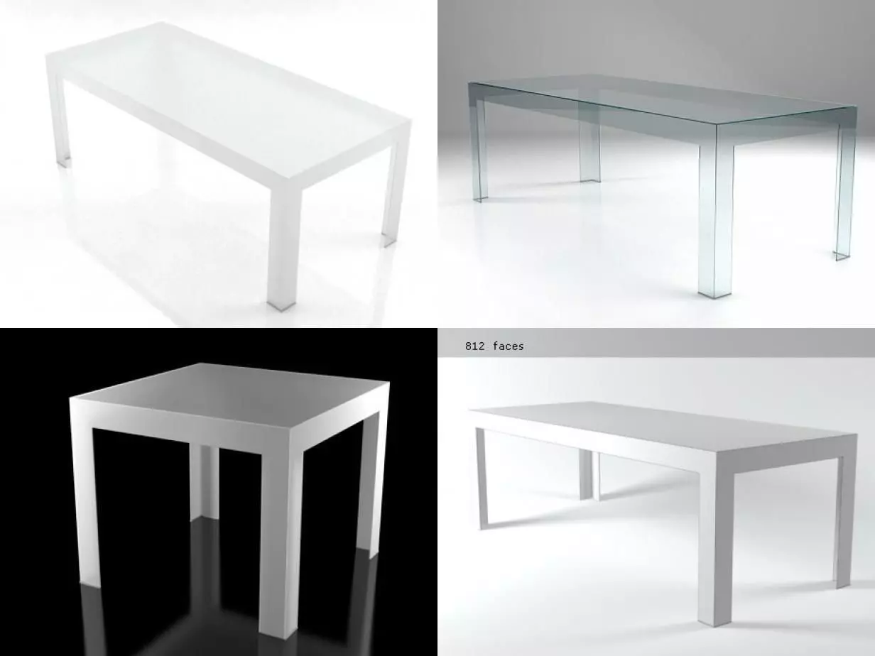 Atlantis table with different heights 3D model_1