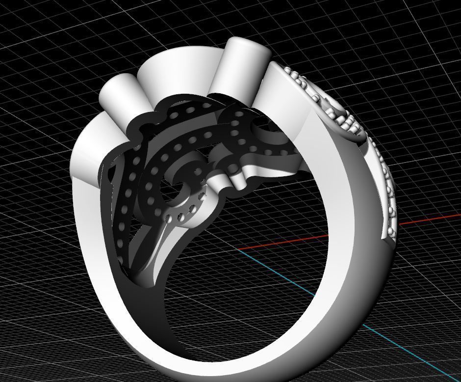 kengkod05 elegant diamond ring gold 3D print model_4