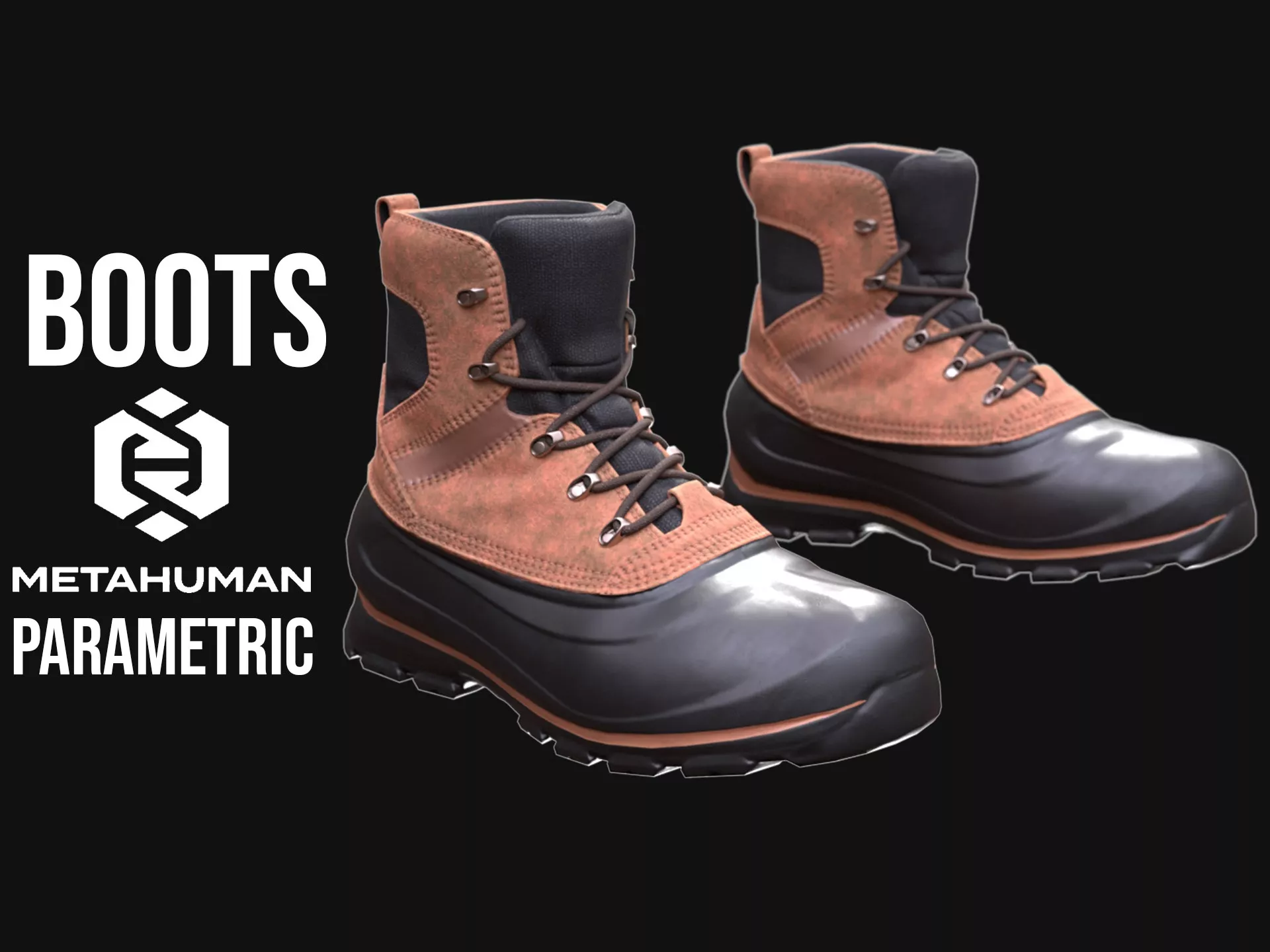 Boots for Metahuman 12 - MHPKG Low-poly 3D model