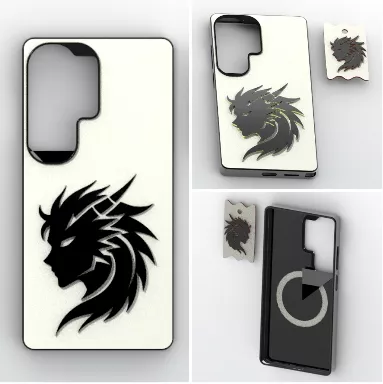 S26 Ultra MagSafe Anime Case and Keychain 3D print model