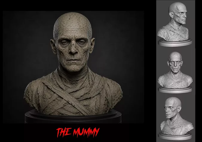Classic Universal Monsters The Mummy Bust 3D print model