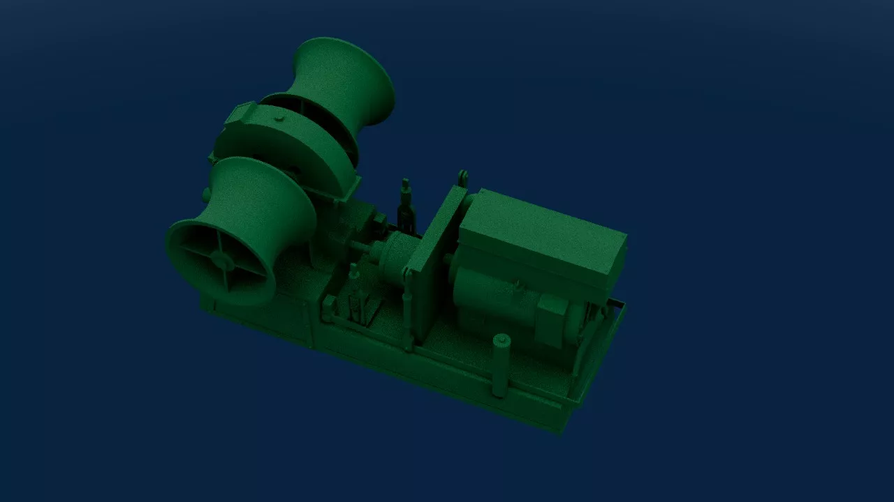 Olympic Titanic cargo winch 3 ton 3D model