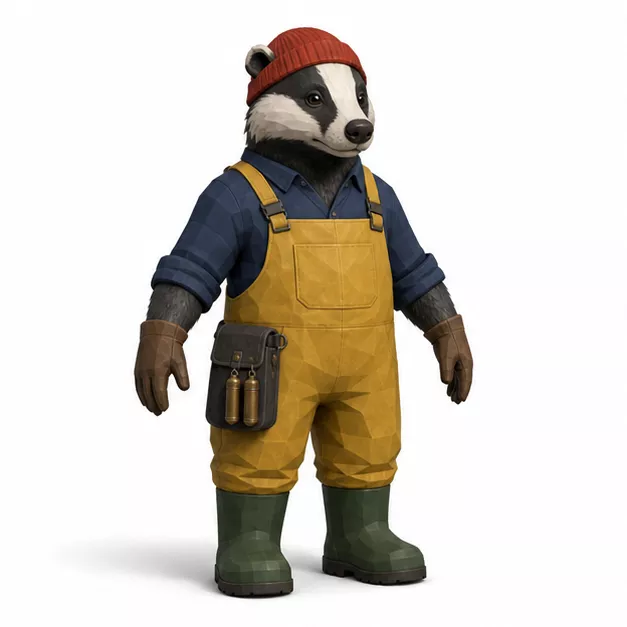 S00427 Badger Canal Lock Keeper 3D model