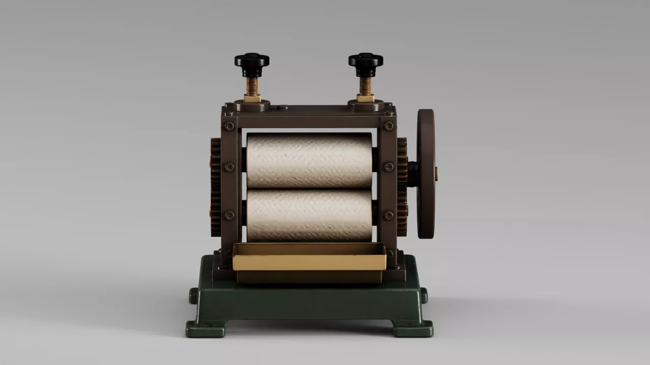 S00426 Beeswax Foundation Roller Press 3D model
