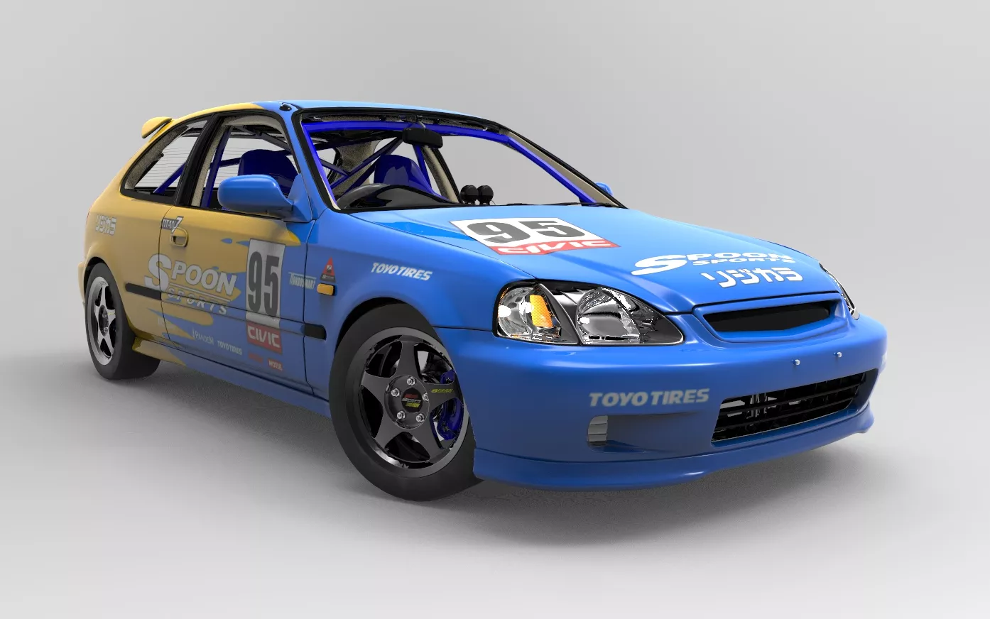 Honda Civic EK Spoon Edition 1996 3D model