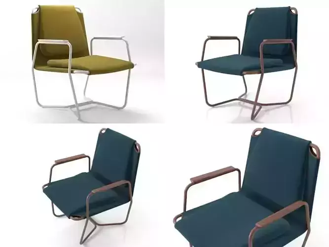 Casta four different chairs 3D model