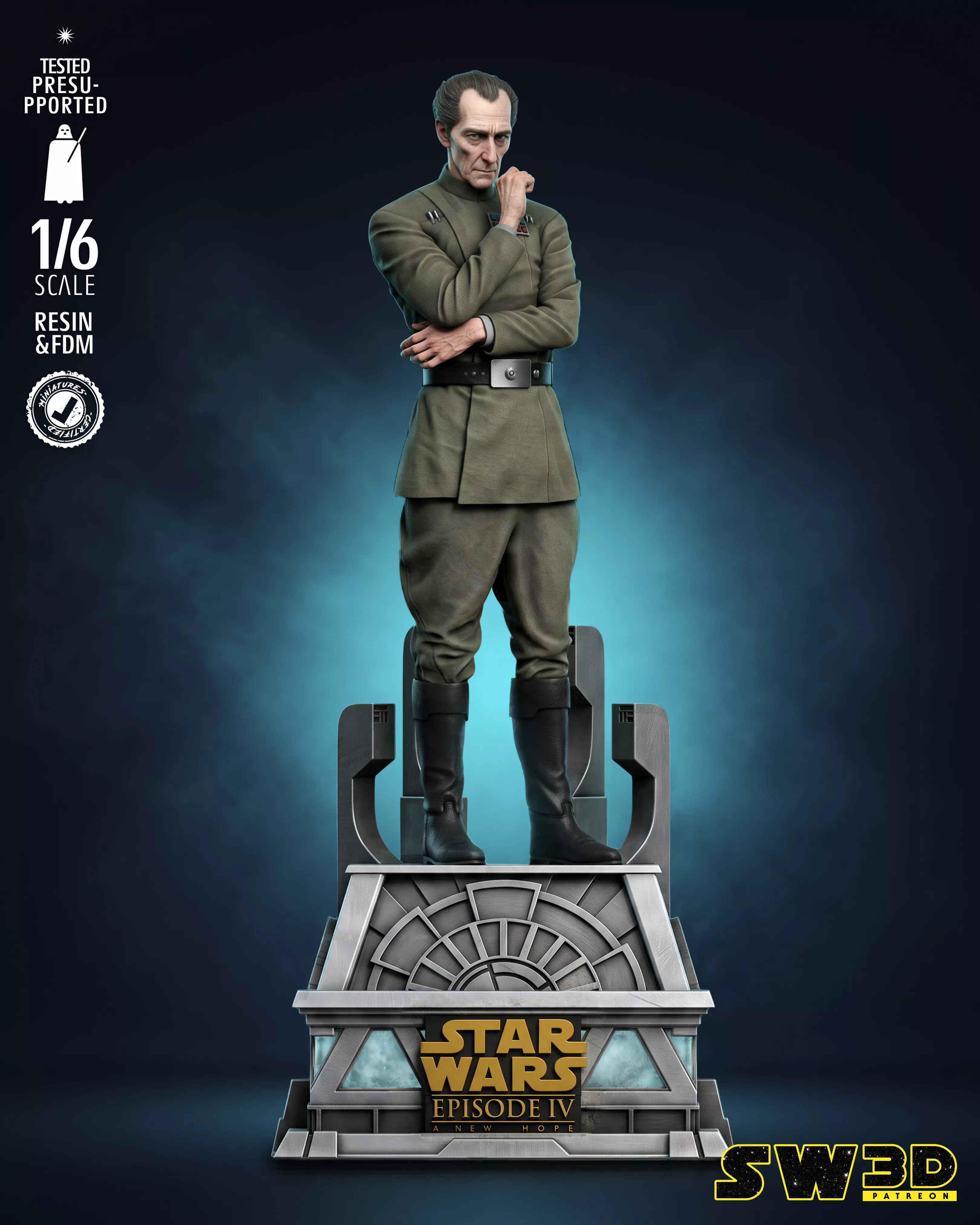STAR WARS Grand Moff Tarkin Sculpture 3D print model