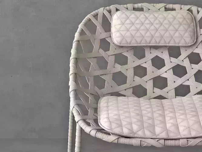 Coracle rattan lounge chair