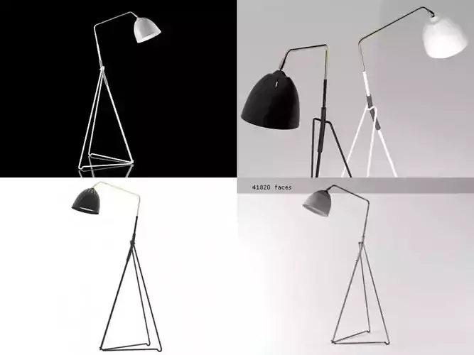 Lean floor lamp