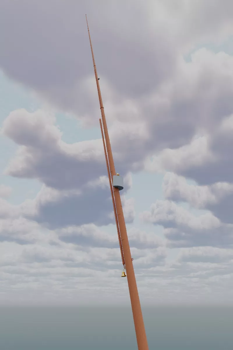 Olympic Titanic forward mast 3D model