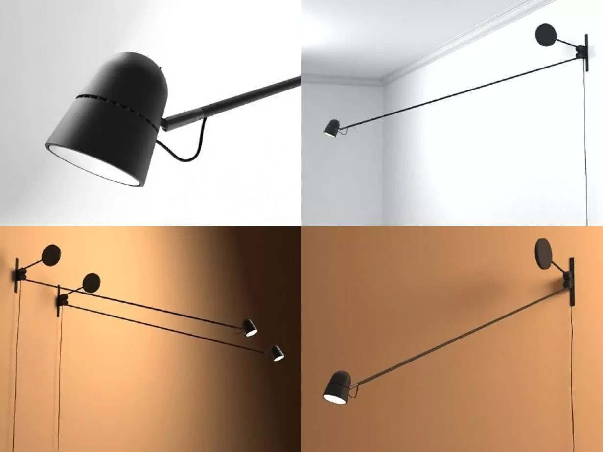 Counterbalance wall lamp 3D model_1