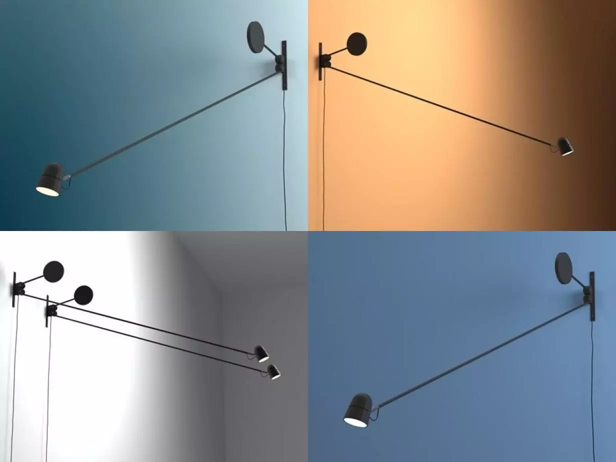 Counterbalance wall lamp 3D model_2