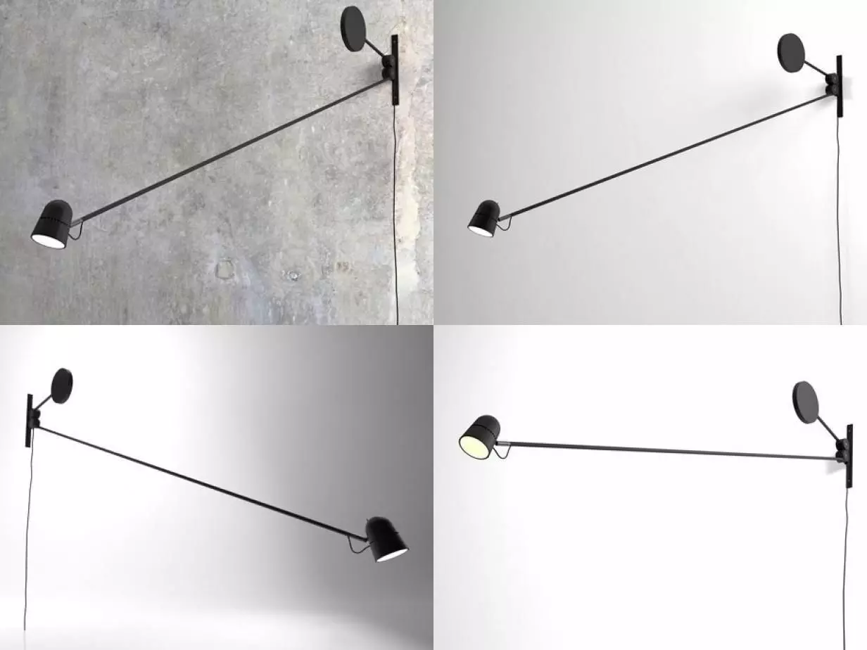 Counterbalance wall lamp 3D model_0