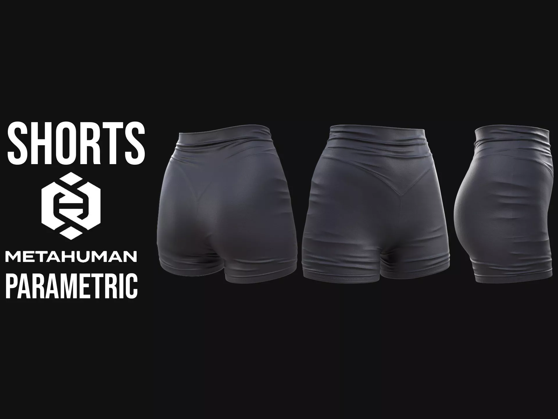 Sport Shorts for Metahuman 111 - MHPKG Low-poly 3D model
