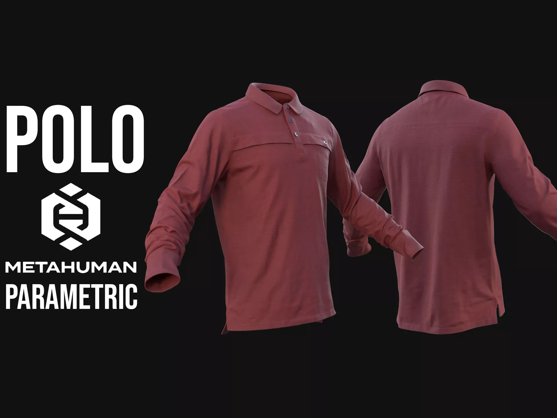 Polo Shirt for Metahuman 52 - MHPKG 3D model