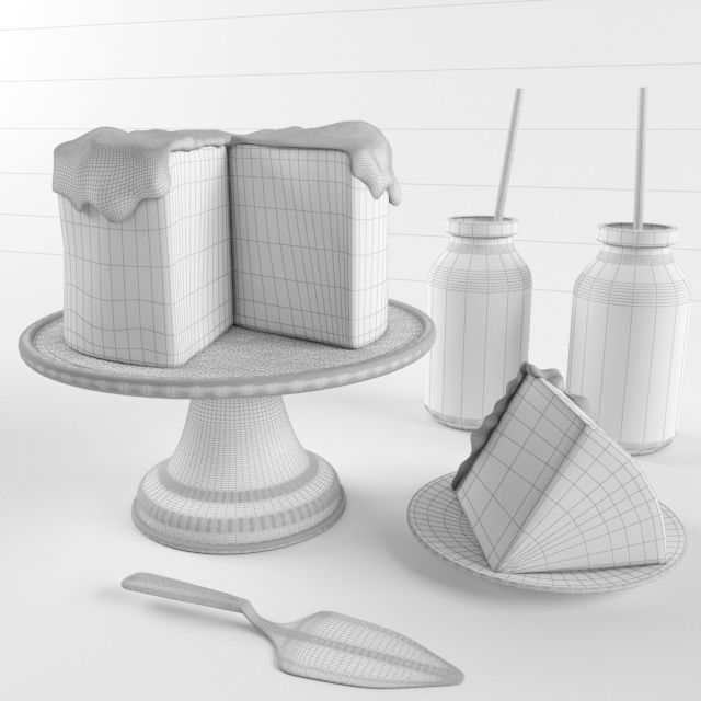 cake choco  3D model_1