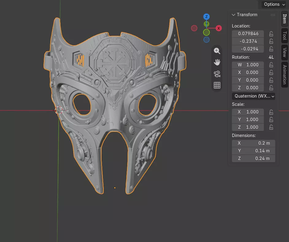 Cyber Nordic Viking Mask - Vegvisir Aegishjalmur 3D print model