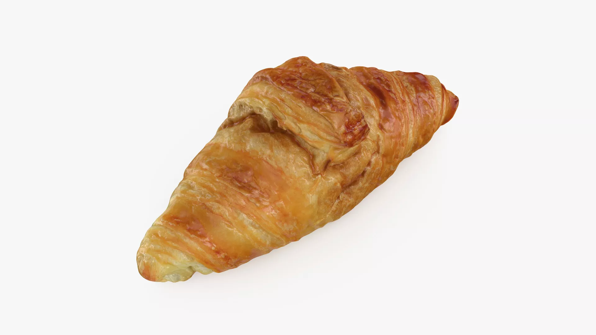 Croissant 02 Low-poly 3D model