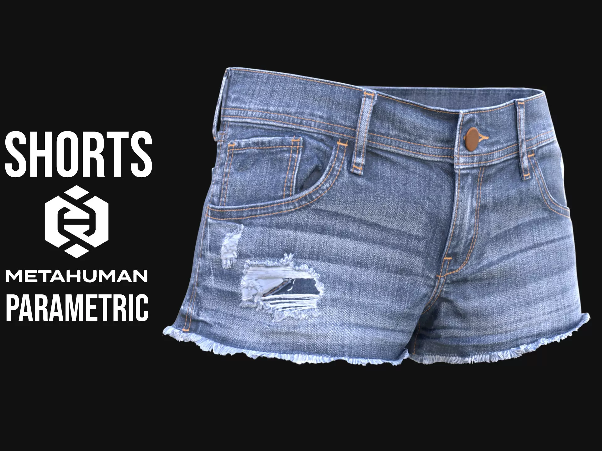 Denim Shorts Metahuman 94 - MHPKG 3D model