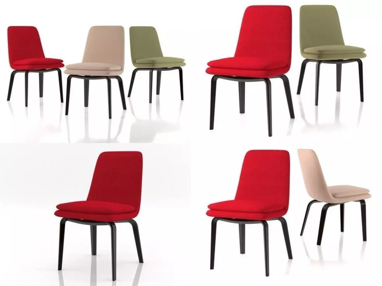 York four dining chairs 3D model_0