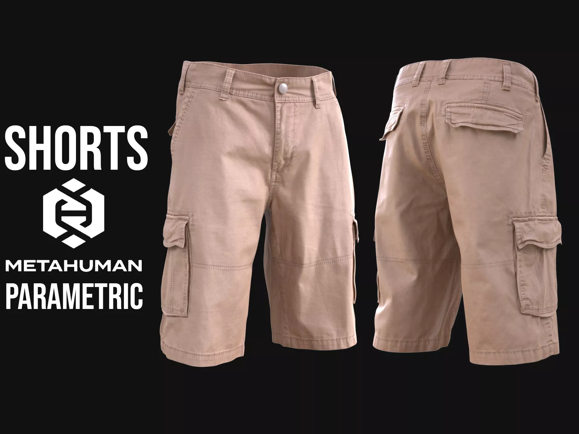 Cargo Shorts for Metahuman 93 - MHPKG 3D model