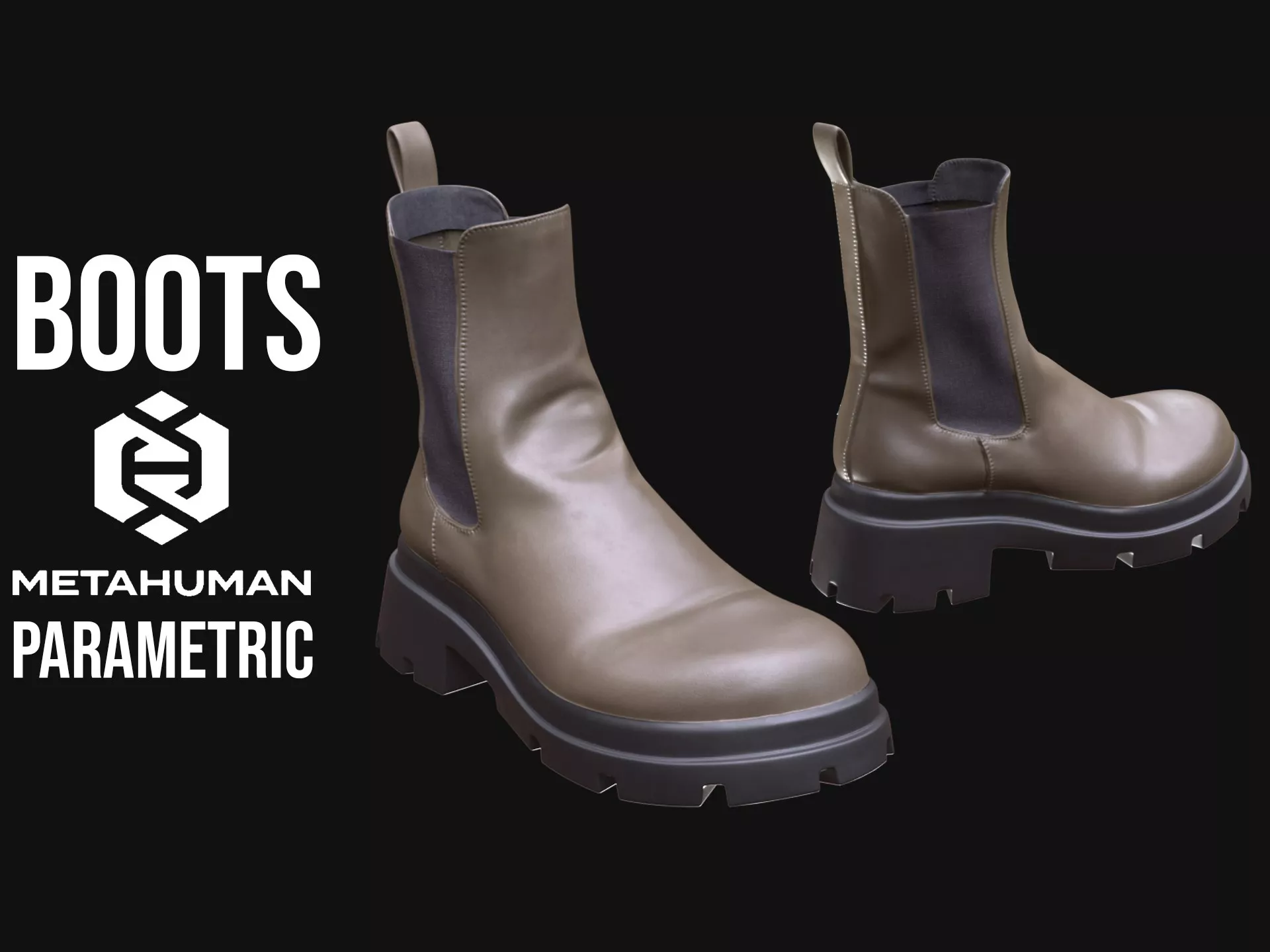 Boots for Metahuman 59 - MHPKG Low-poly 3D model